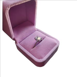 Moissanite 14K Gold 2ct Belgian Oval Cut Ring - Size 6